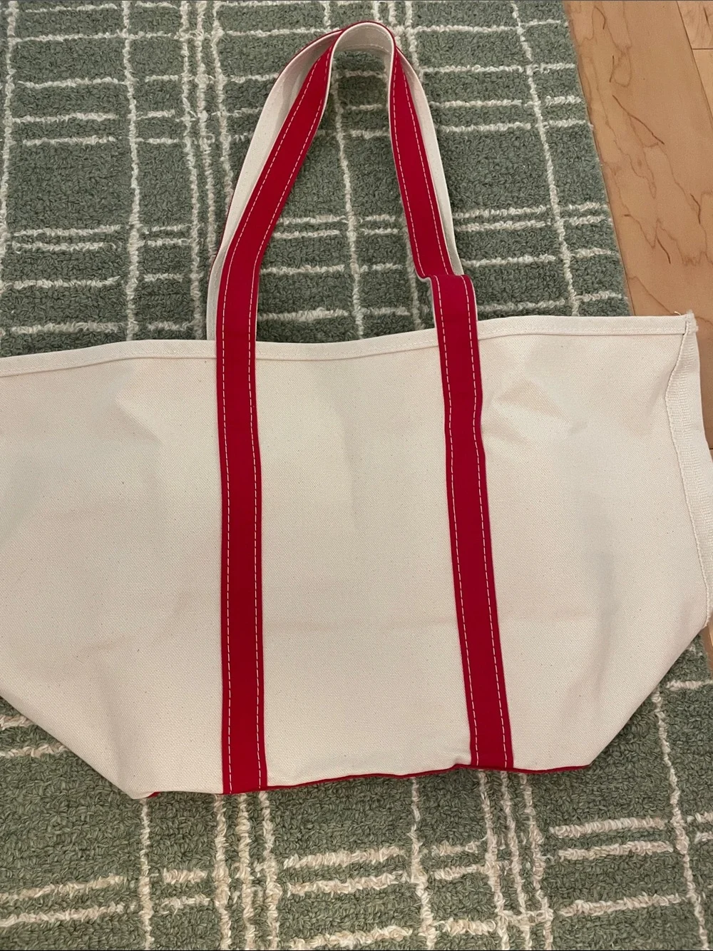 LLBean large red tote - Picture 1 of 3